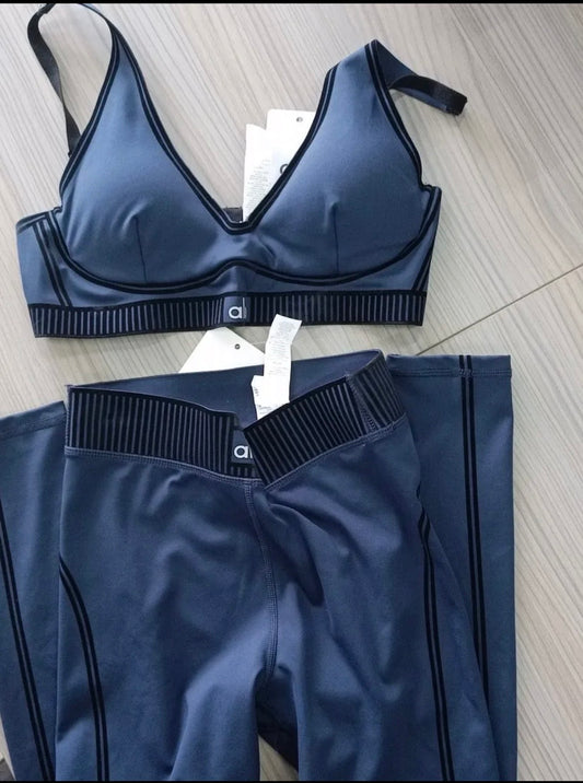 navy blue yoga set
